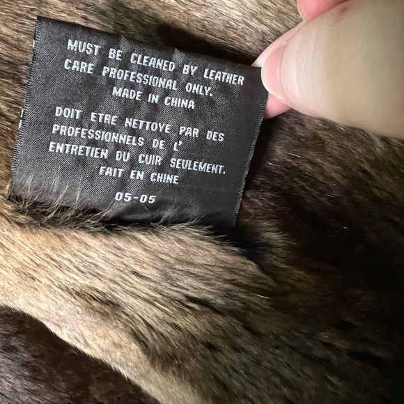 SOLD ! VTG ANDREW MARC Genuine Leather Rabbit Fur Thermolite Jacket - Picture 12 of 16